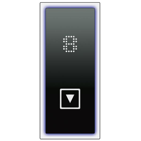 CP 500DM Flush-mounted Touch-operated Glass Floor Button.